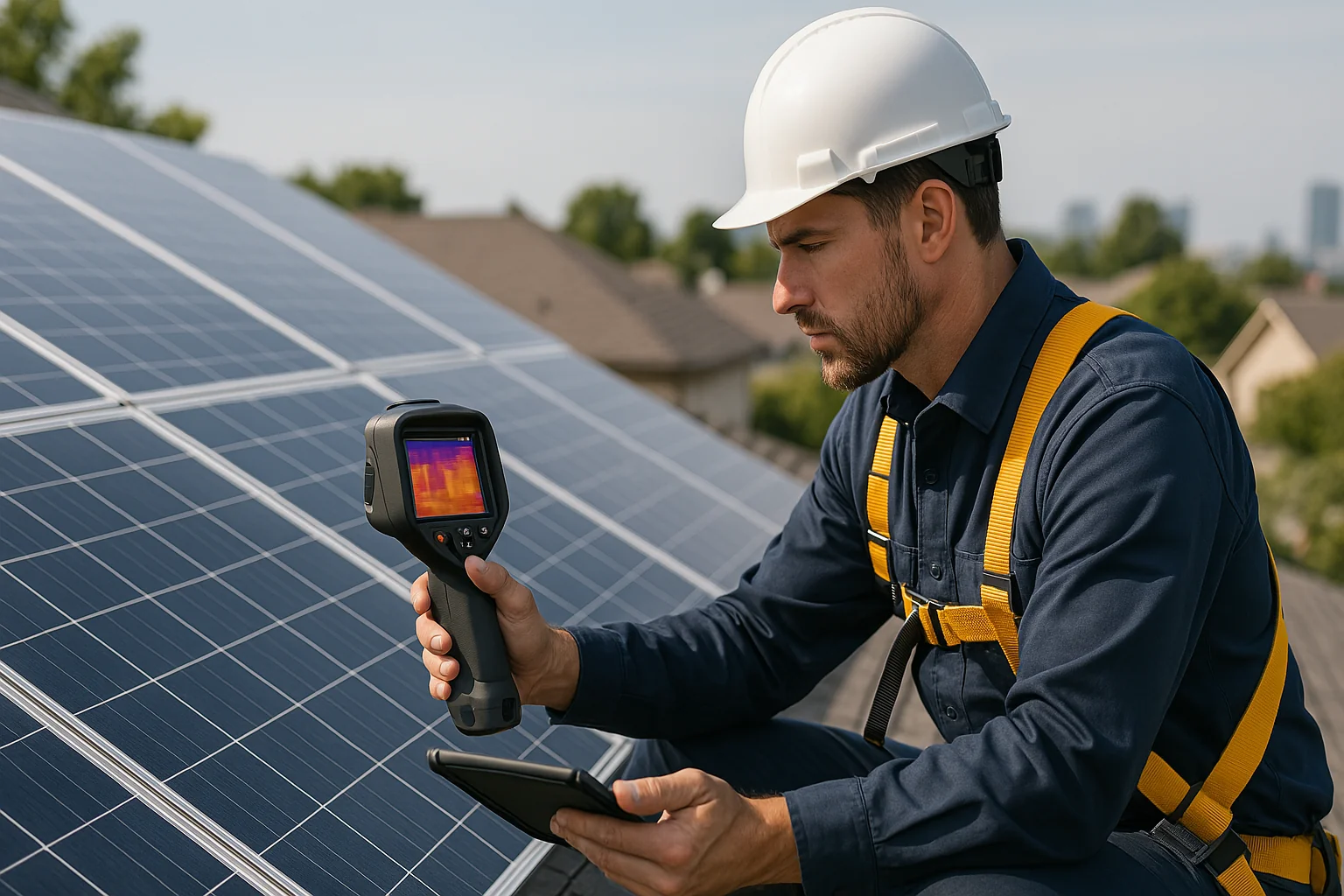 Solar panel maintenance and inspection